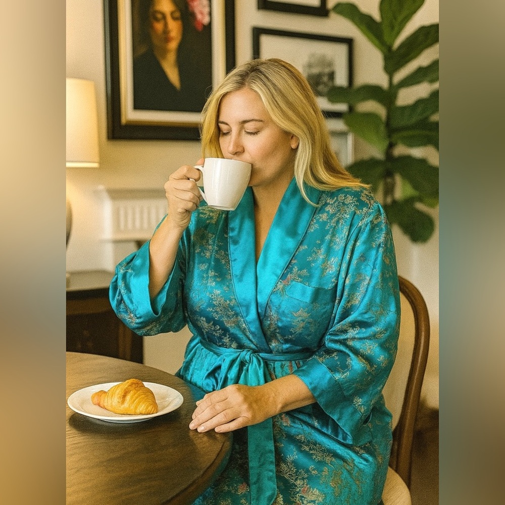 Vintage Satin Chinese Robe 👘 - Picture 3 of 14
